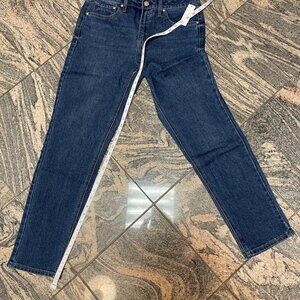 NWT Seven7 Cotton Blend Blue High Rise Slim Straight Jeans New